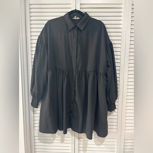 Entro Elegant Black Babydoll Tunic